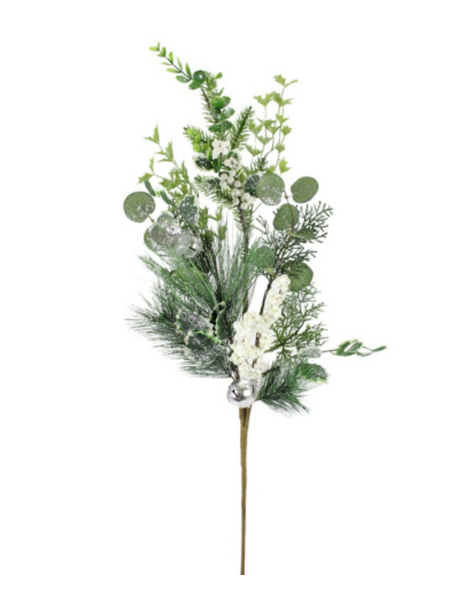 Mixed pine eucalyptus berry spray