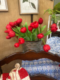 Natural touch, red tulips