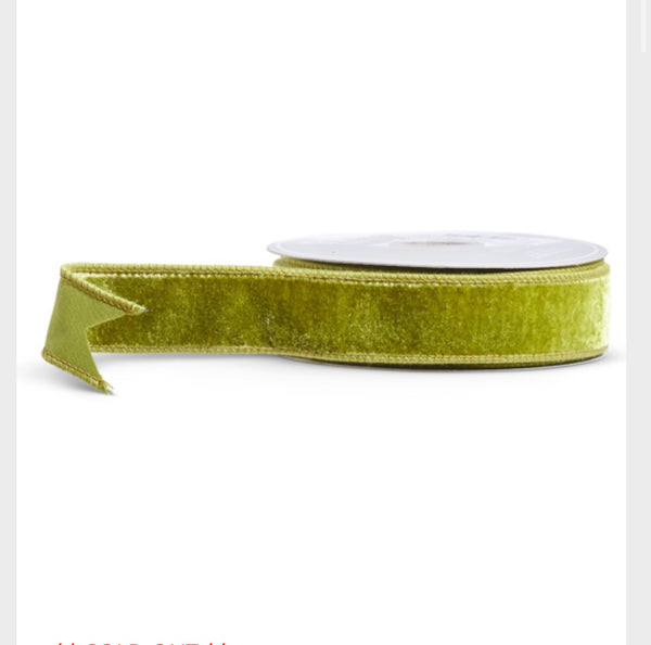 Green Apple Velvet Ribbon