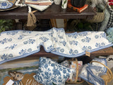 Blue and white mudpie table runner